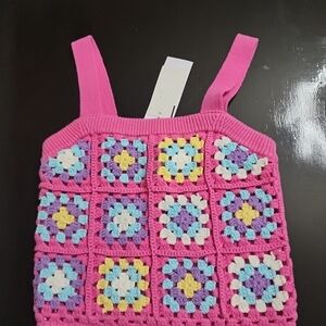 Colorful Crochet Tank Top